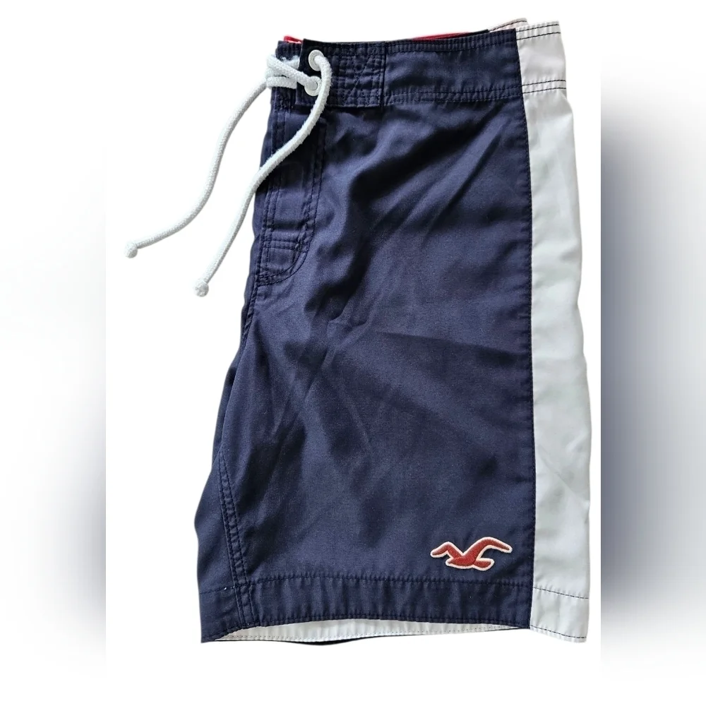 Hollister Men's Color Block Board Swim Shorts - Size XL